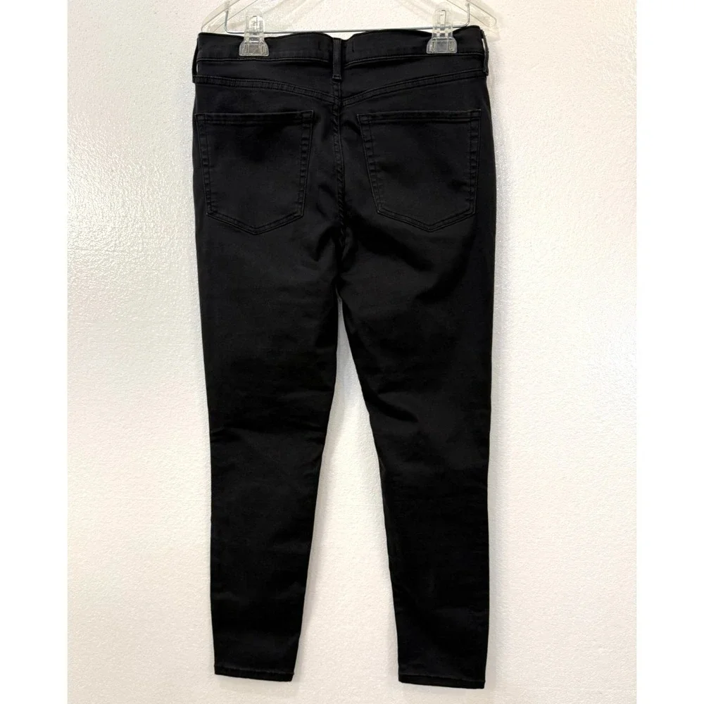 Free People Size 30 Distressed Black Ankle‎ Knee Hole Jeans